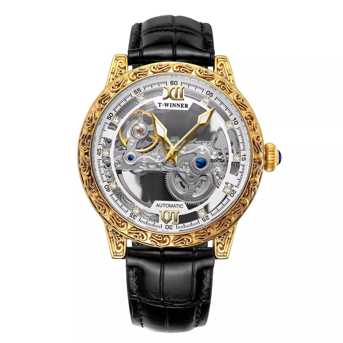 Orologio meccanico uomo vintage inciso