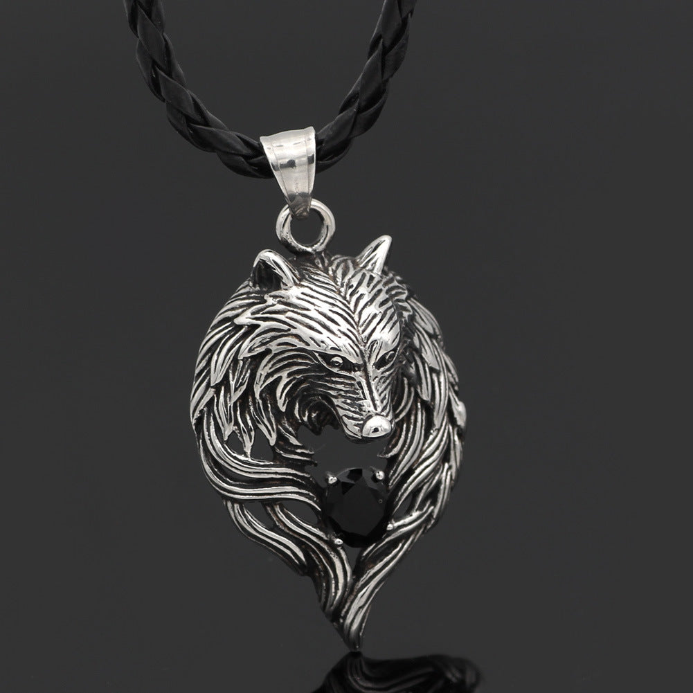 Collana lupo celtico da uomo