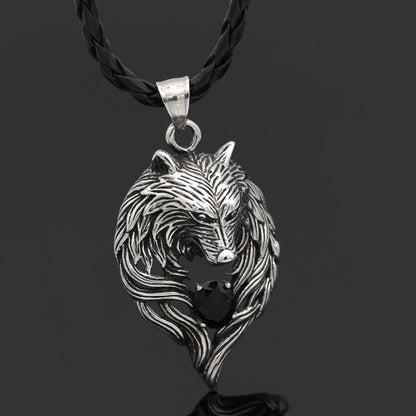 Collana lupo celtico da uomo