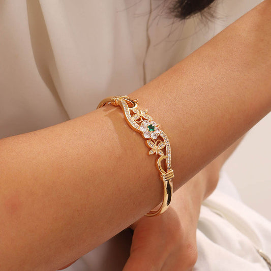 Bracciale farfalla vintage strass