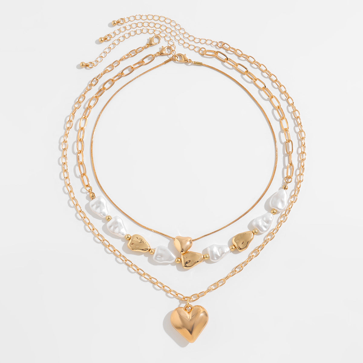 Collana pendente cuore irregolare