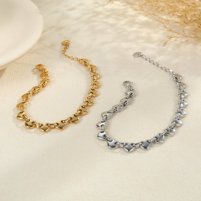 Bracciale cuore traforato resistente