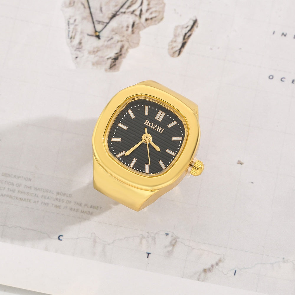 Anello orologio quadrato