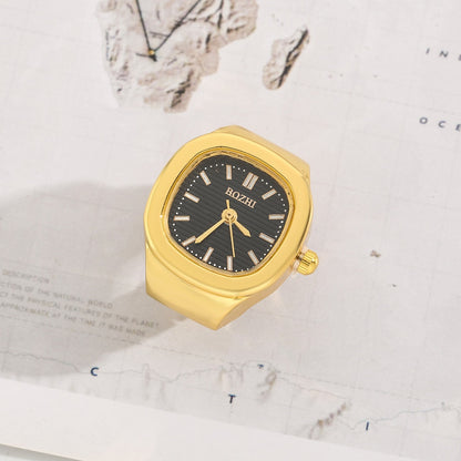 Anello orologio quadrato