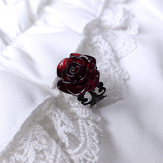 Anello rosa rossa