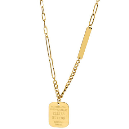 Collana Lettere Piastra Quadrata
