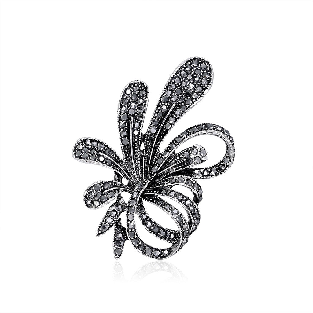 Spilla fiocco floreale vintage