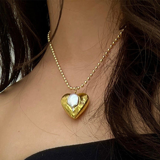 Collana cuore resina