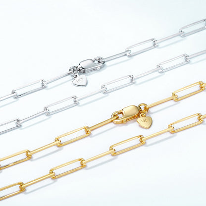 Collana argento maglia spessa