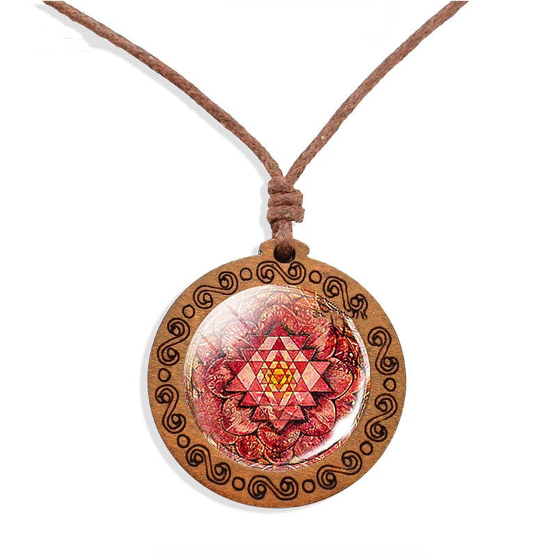 Collana Mandala Legno