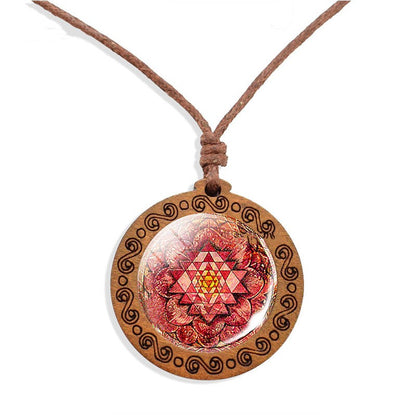 Collana Mandala Legno