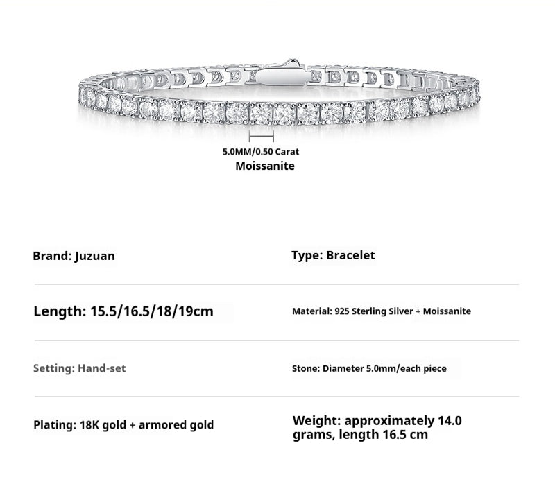 Bracciale tennis moissanite