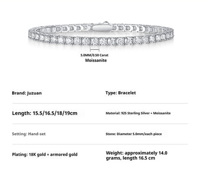 Bracciale tennis moissanite