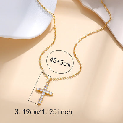 Collana croce dorata placcata oro