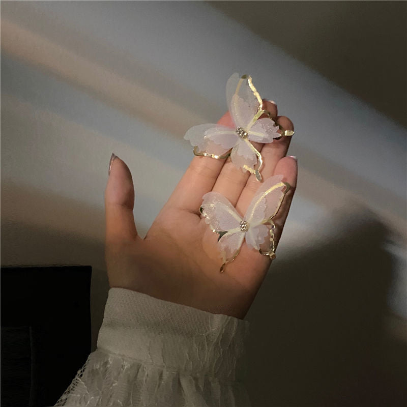 Orecchini farfalla rete