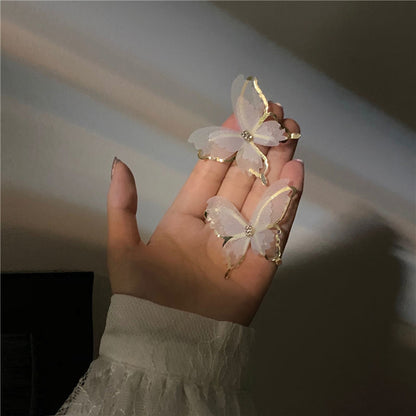 Orecchini farfalla rete