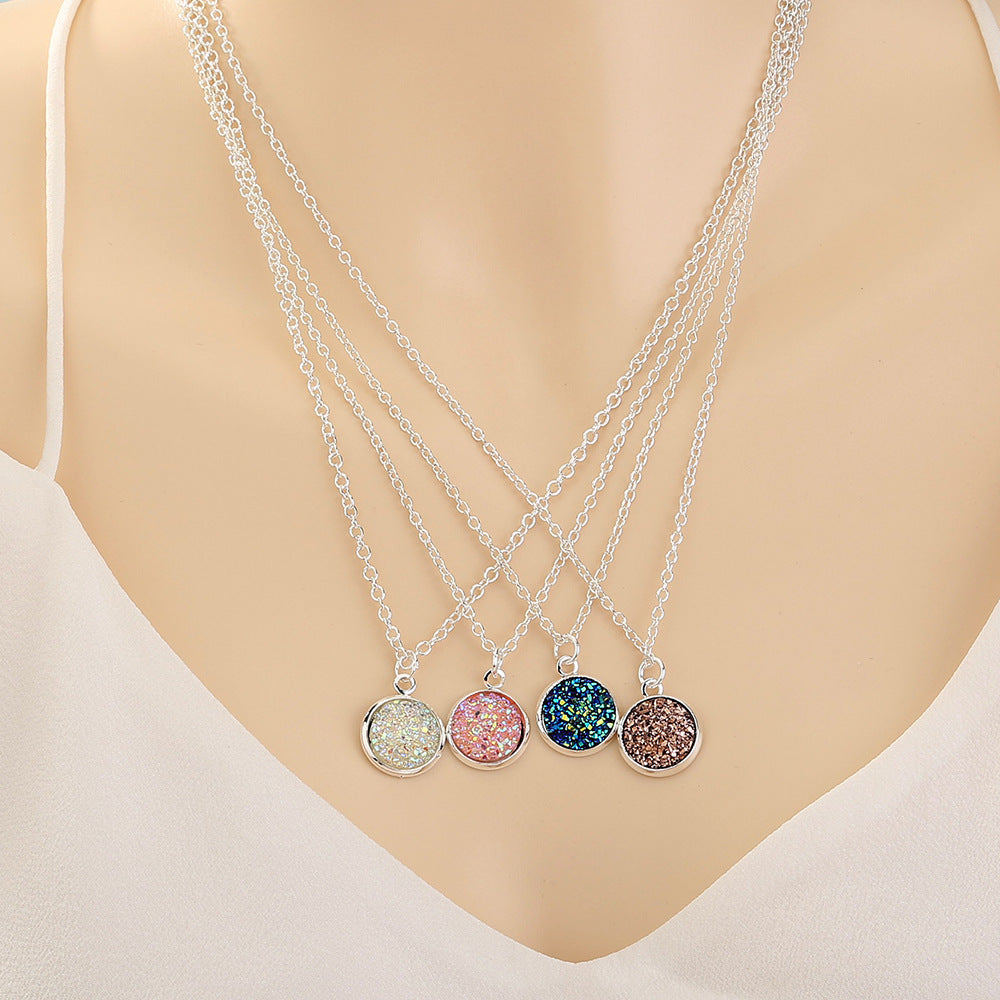Collana resina cristallo multicolore