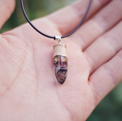 Collana Legno e Resina da Regalo