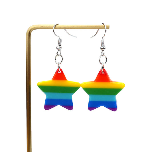 Orecchini stella arcobaleno