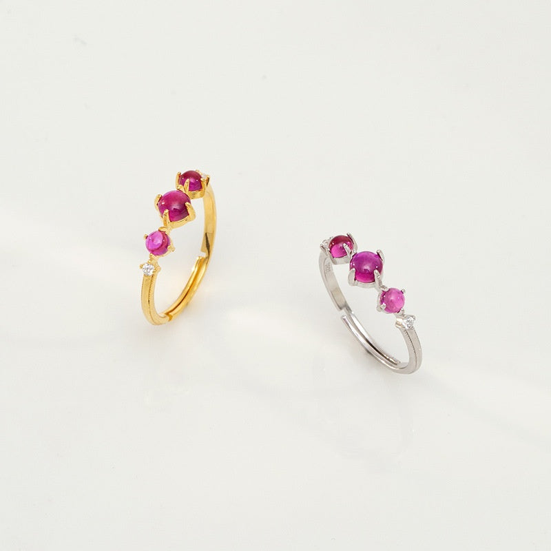 Anello granato argento