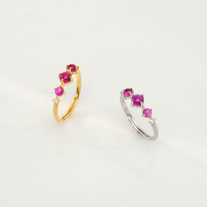 Anello granato argento