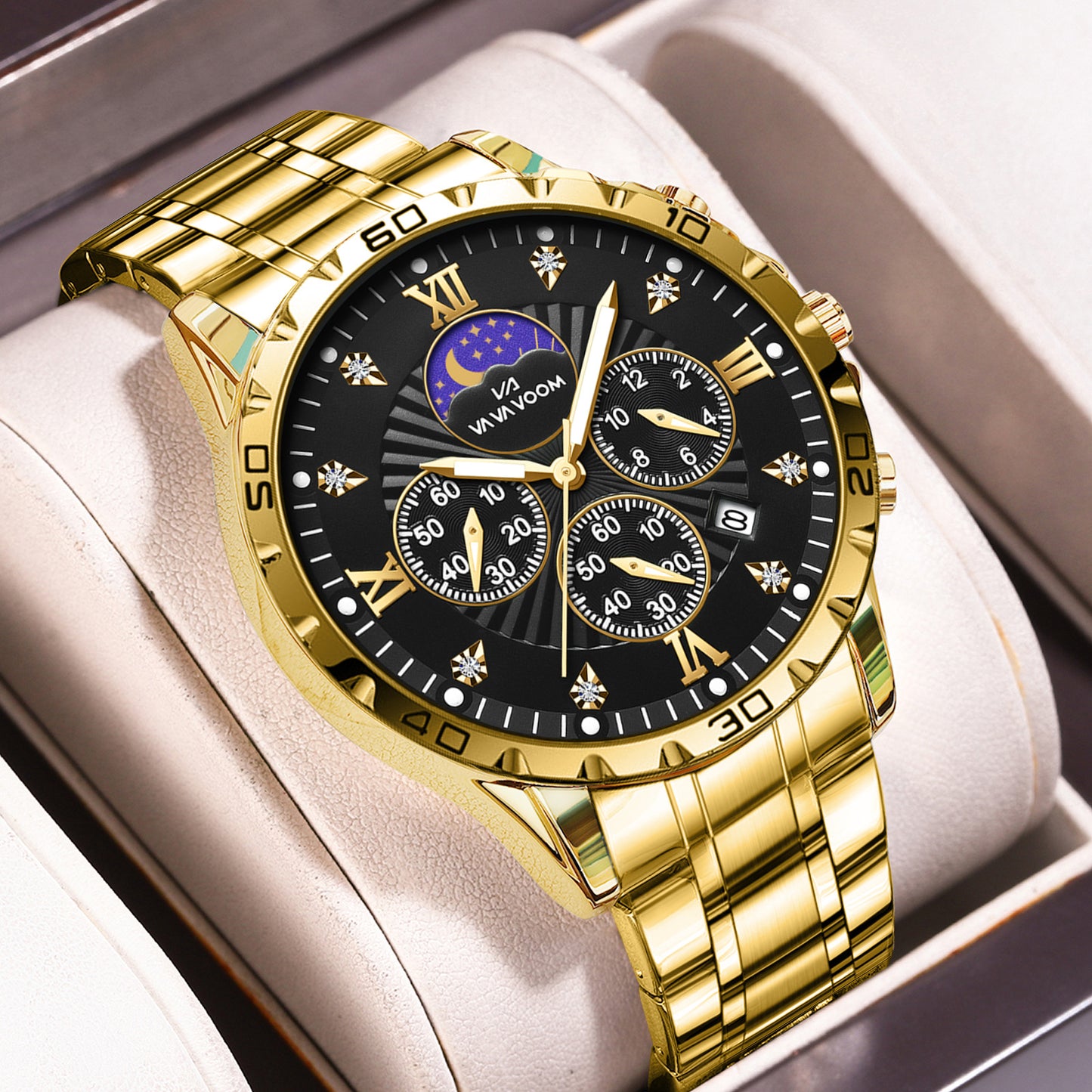 Orologio da uomo impermeabile con calendario luminoso