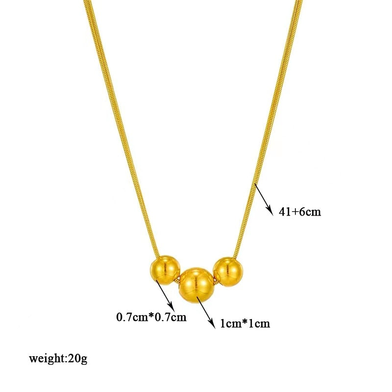 Collana sfera titanio
