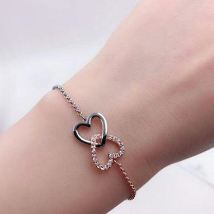 Collana Doppio Cuore Diamanti