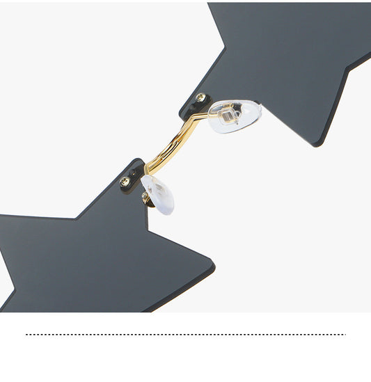 Occhiali da sole senza montatura pentagramma