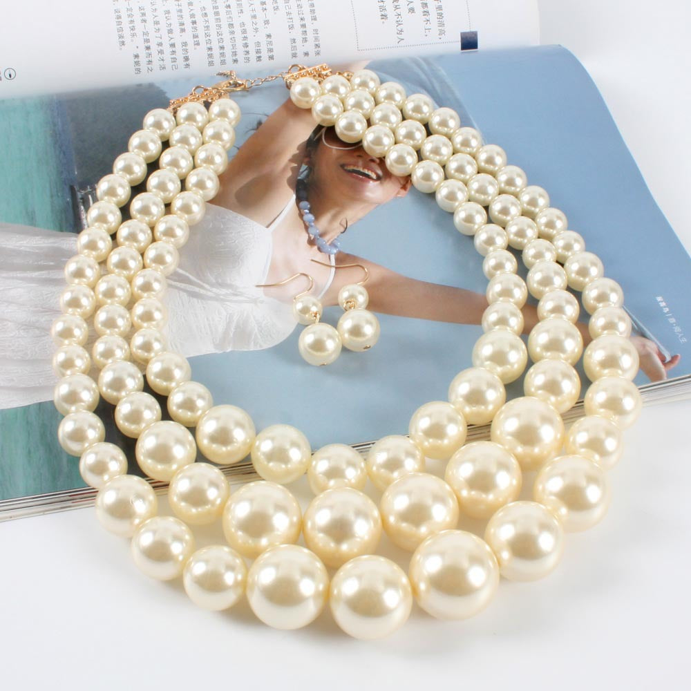 Collana perle multistrato