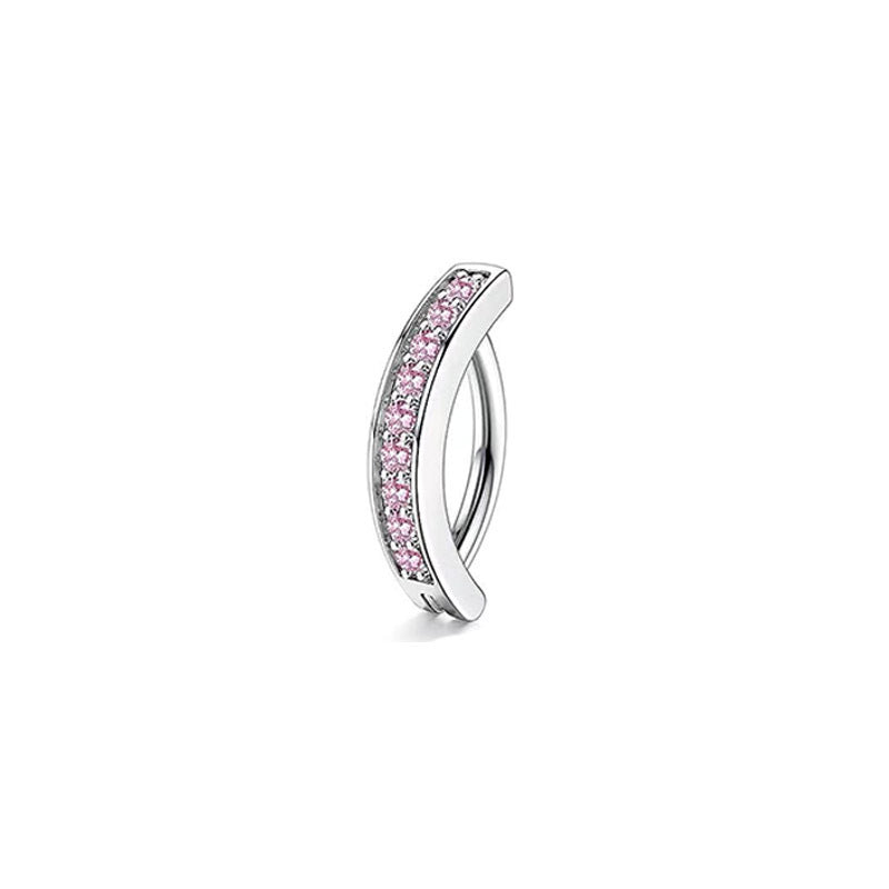 Piercing ombelico zircone in acciaio e rame