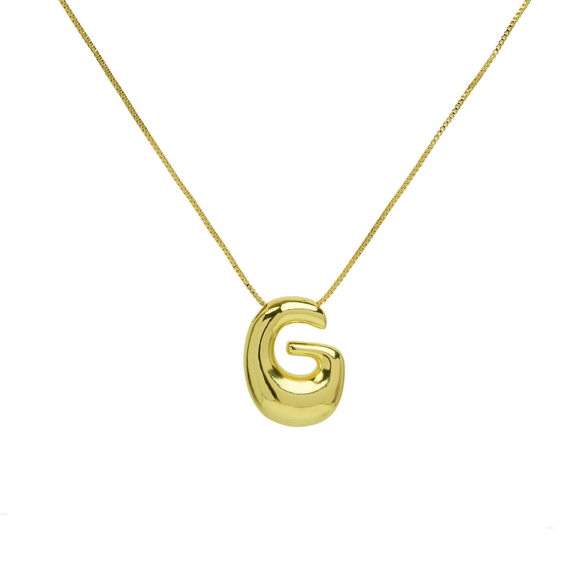 Collana lettera in ottone
