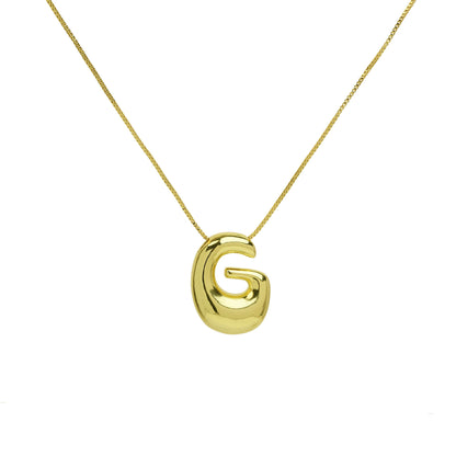 Collana lettera in ottone