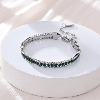 Braccialetto con zirconi e diamanti