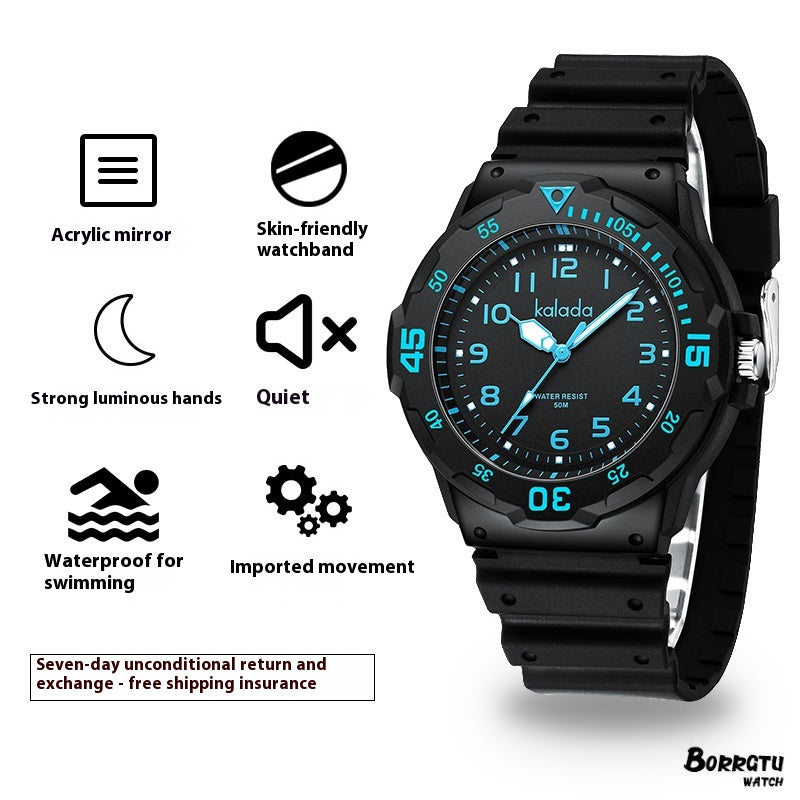 Orologio sportivo lancette luminose
