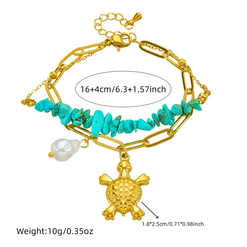 Bracciale tartaruga turchese