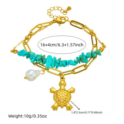 Bracciale tartaruga turchese