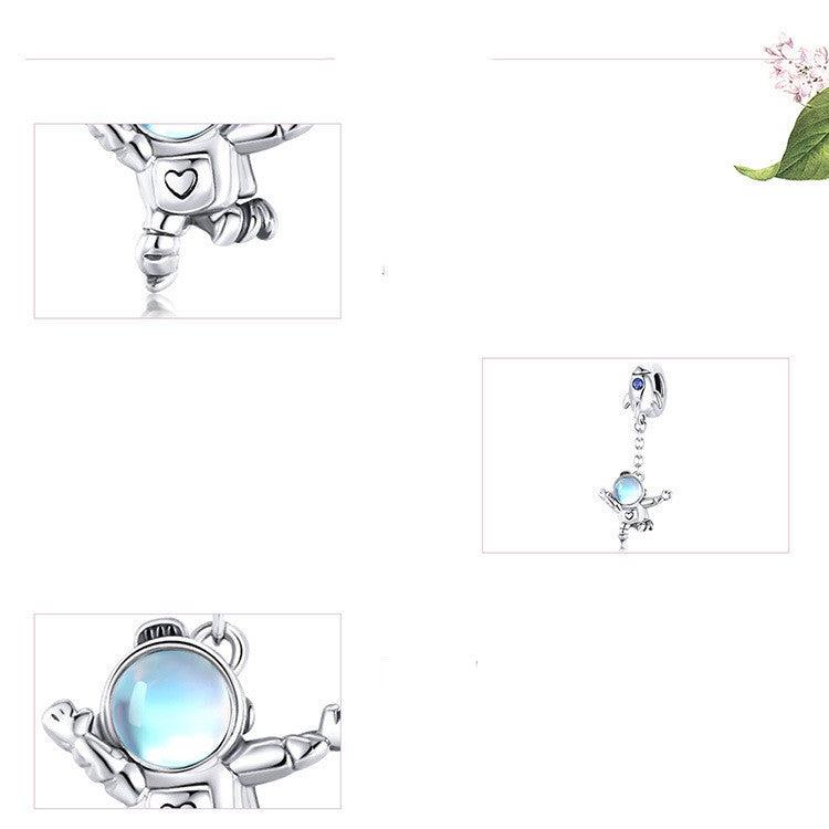 Charm astronauta argento