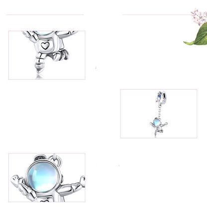 Charm astronauta argento