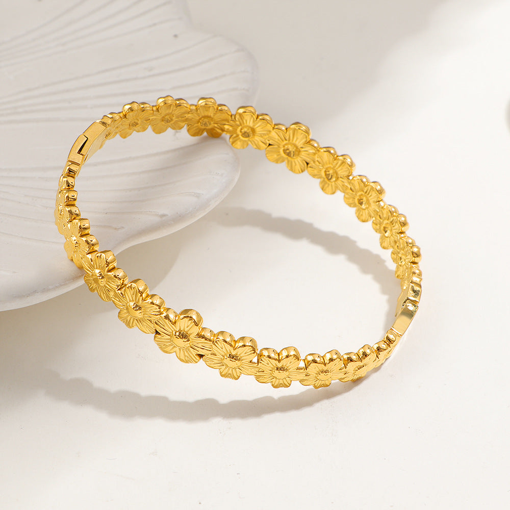 Bracciale acciaio titanio con fibbia