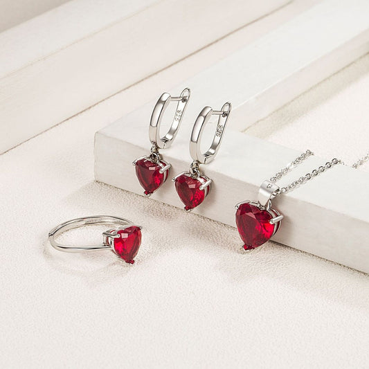 Set cuore zircone