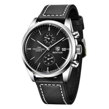 Orologio da uomo multifunzione impermeabile al quarzo