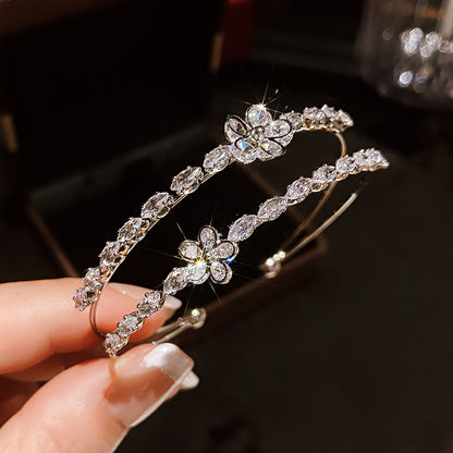 Bracciale Doppio Fiore Zircone