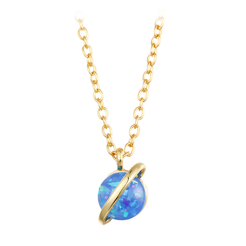 Collana opale pendente pianeta