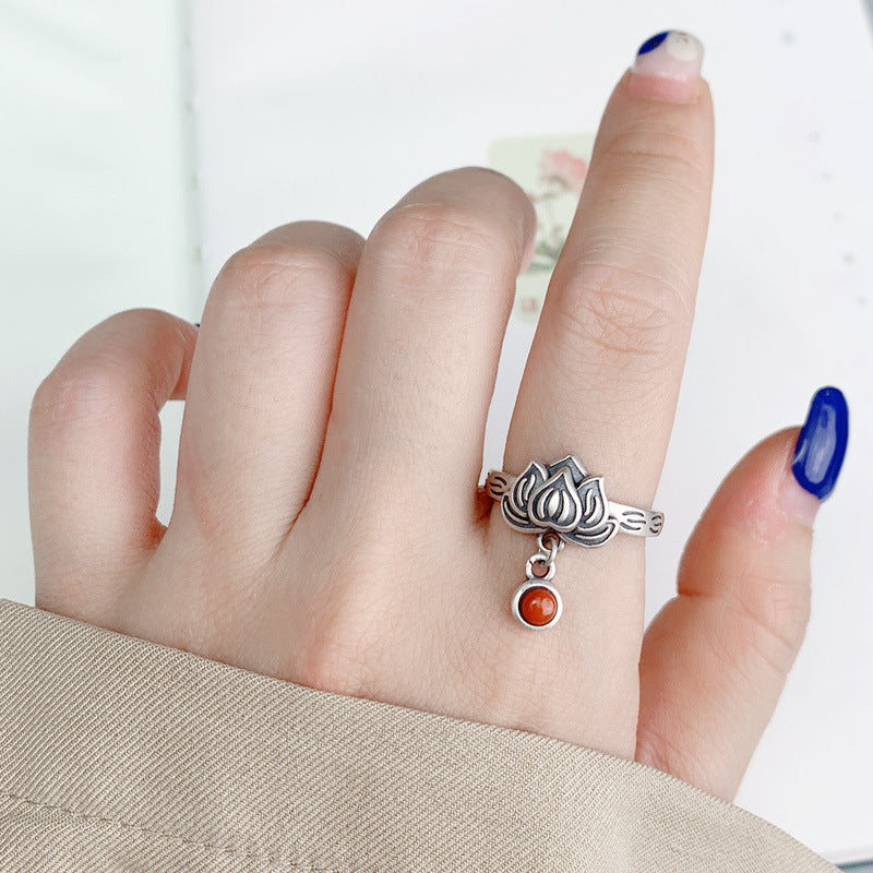 Anello loto argento