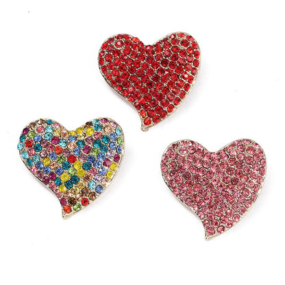 Spilla cuore con strass