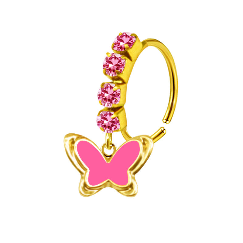 Anello cuore farfalla foglie