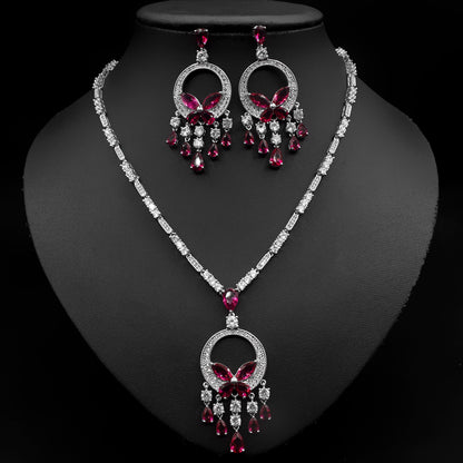 Collana Farfalla Zircone Sposa