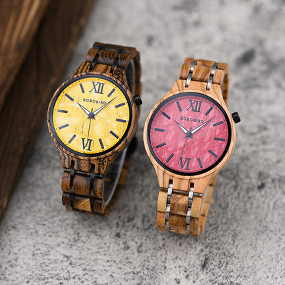Orologio in legno casual per giovani