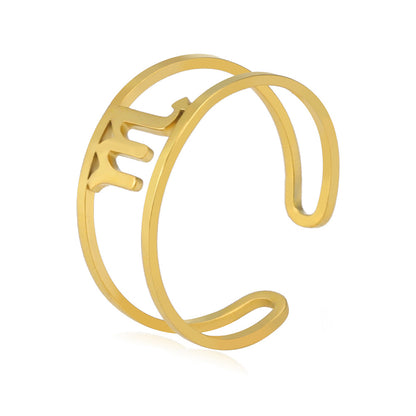 Anello segni zodiacali titanio